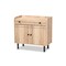 Baxton Studio Patterson Modern and Contemporary Oak Brown Finished Wood 2-Door Kitchen Storage Cabinet